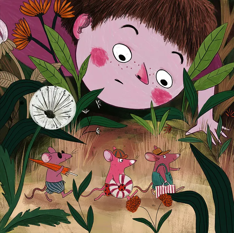 Three mice beach trip